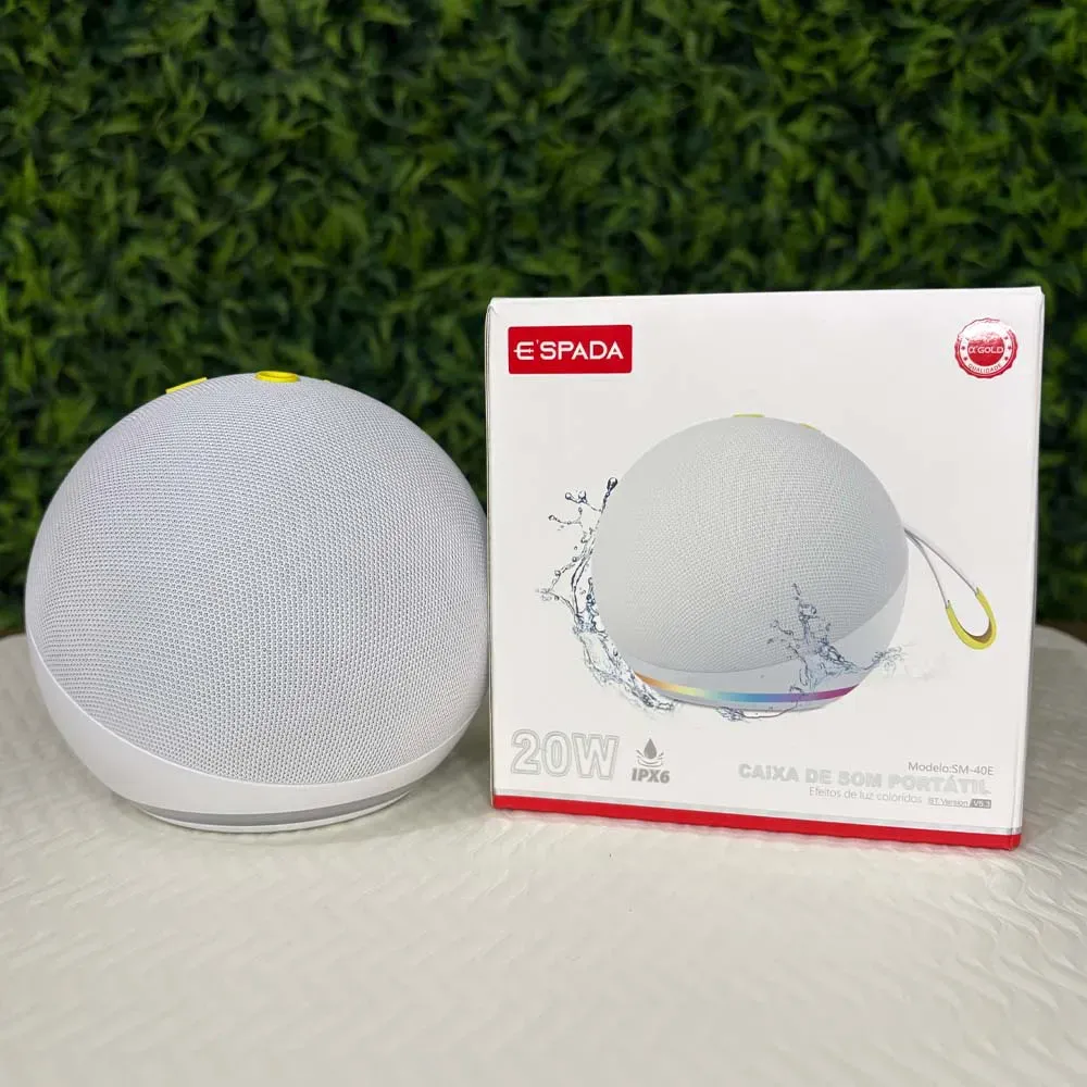 Caixa De Som Portátil Com Leds Coloridos E Spada 15W Sm-41E - imagem 2