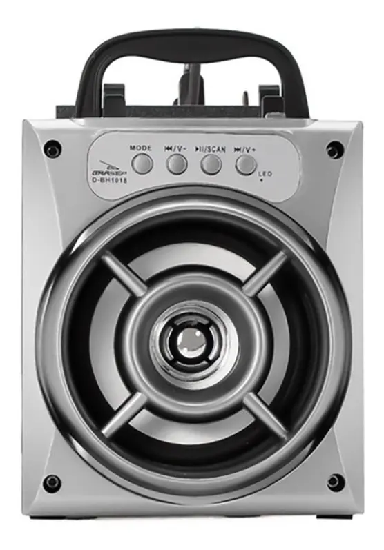 Caixa De Som Portátil Usb Bluetooth Cartão De Memória E Rádio Fm Grasep D-Bh1018
