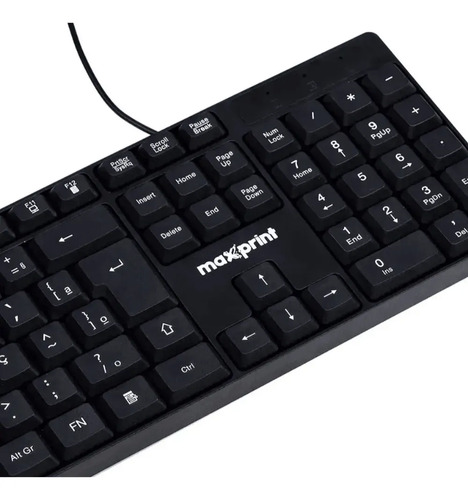 Teclado Com Fio Usb Preto Maxprint