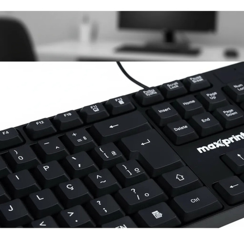 Teclado Com Fio Usb Preto Maxprint - imagem 6
