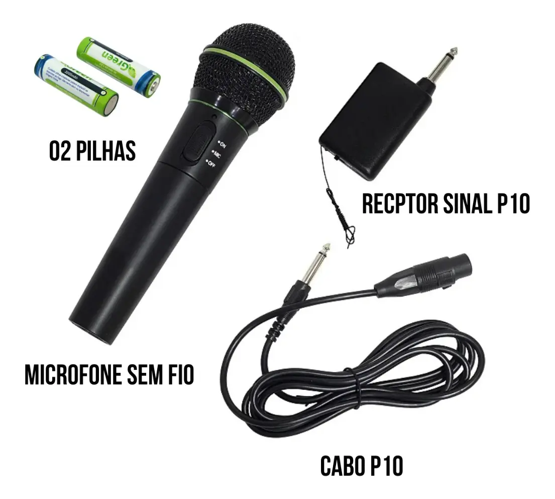 Microfone Dinamico Sem Fio Kpabom Ka-M86 - imagem 5