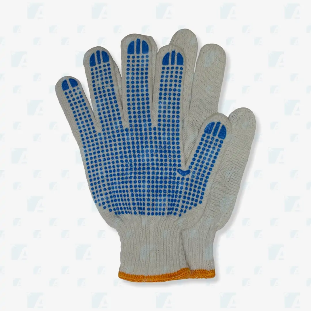 10 Pares De Luva De Segurança Tricotada C/ Antiderrapante Em Pvc Na Face Palma - imagem 3