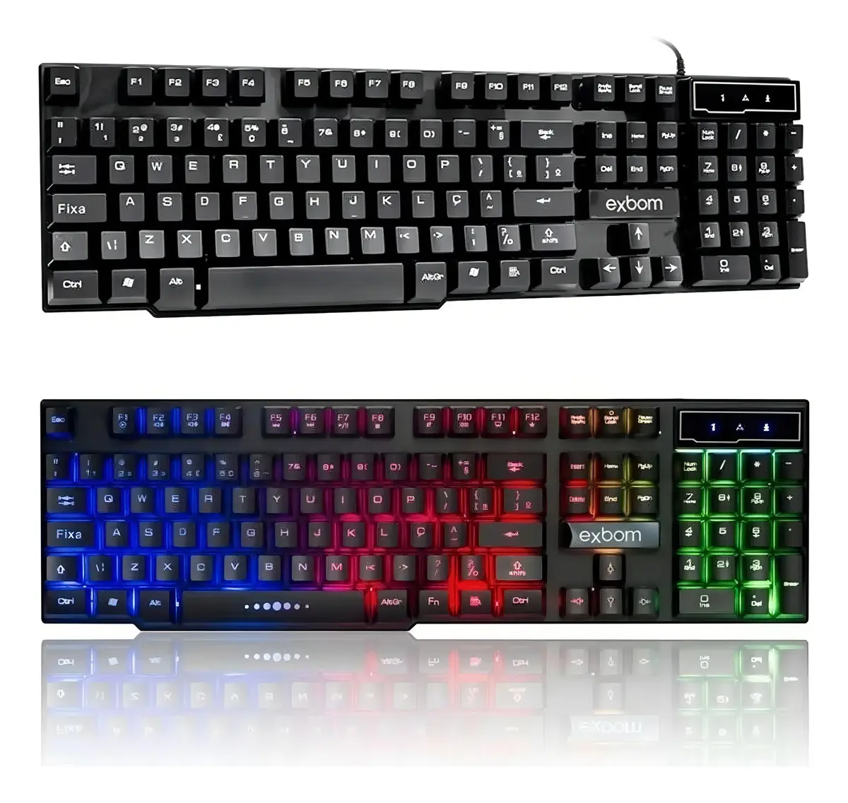Teclado Batler Gamer Com Led Rgb Exbom Bk-151C - imagem 2