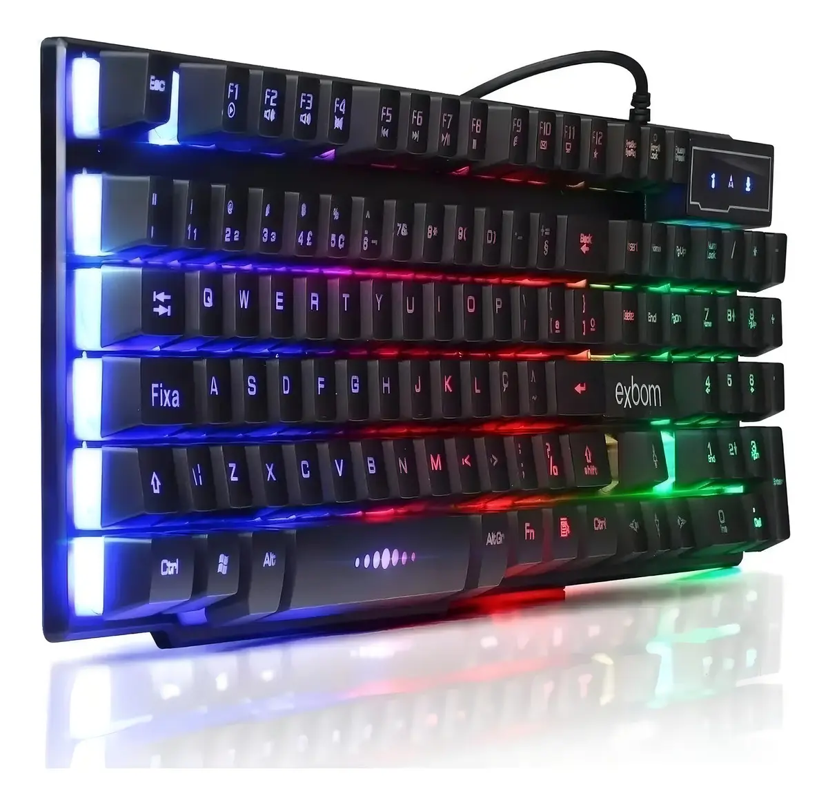 Teclado Batler Gamer Com Led Rgb Exbom Bk-151C