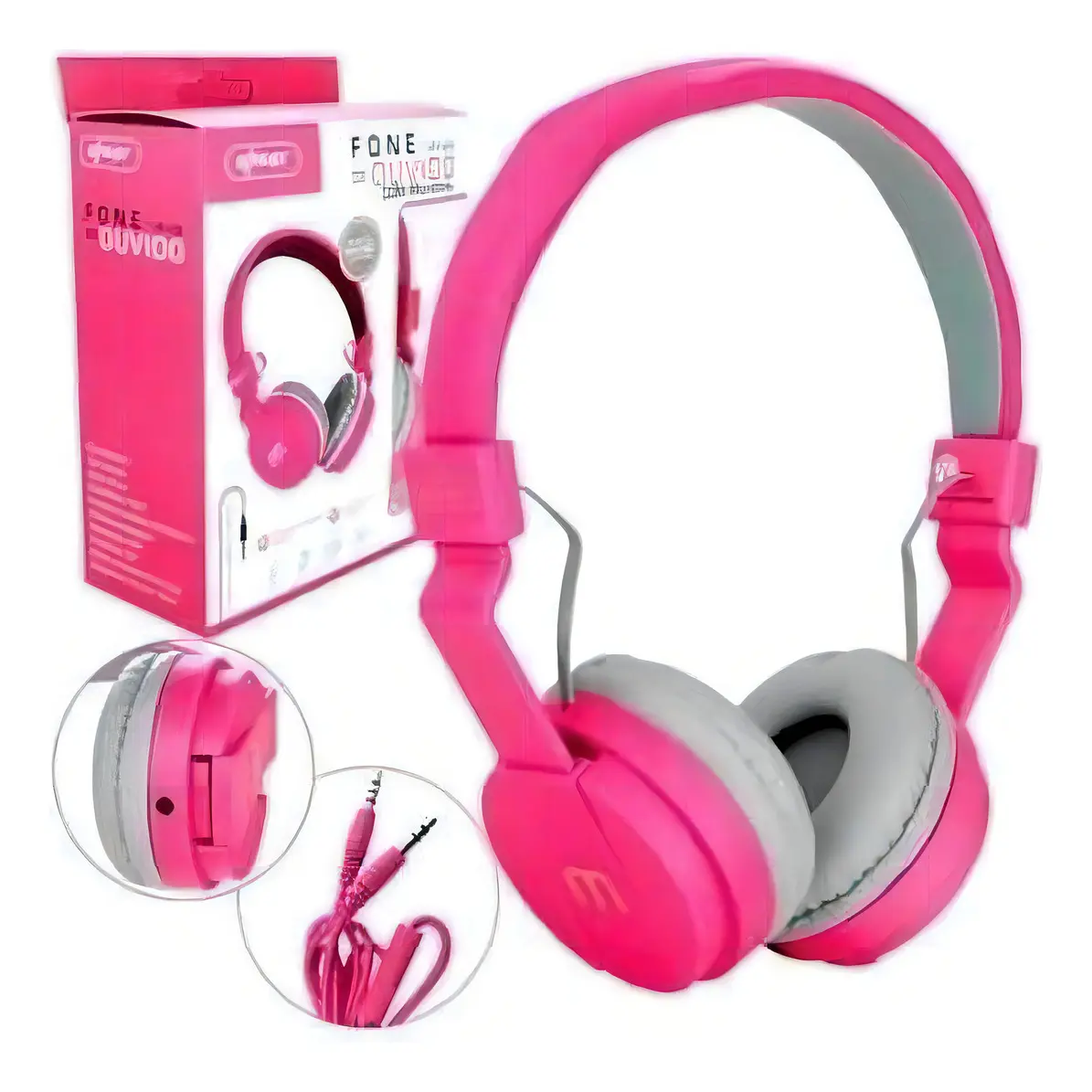 Fone De Ouvido Com Microfone Kp - 428 Rosa