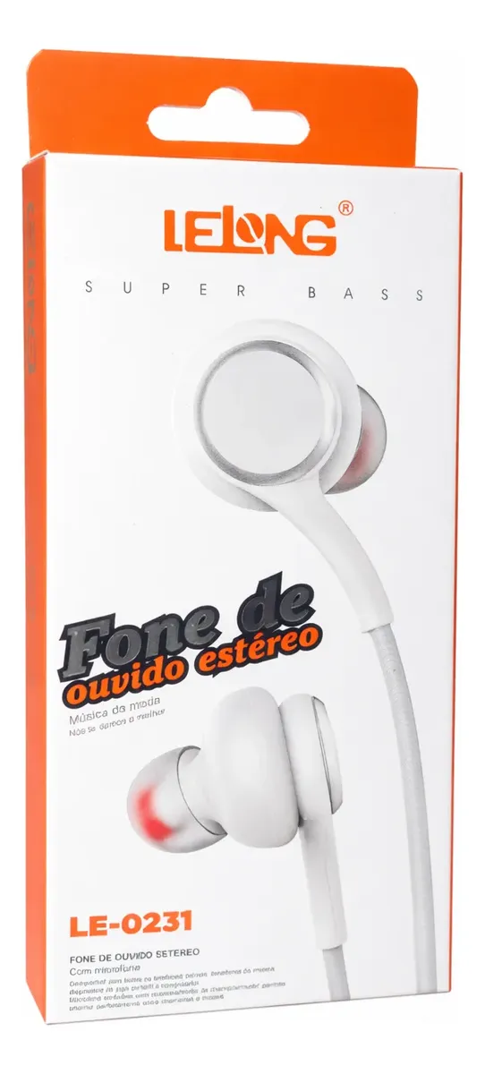 Fone De Ouvido Estéreo P3 1.2M Lelong Le-0231