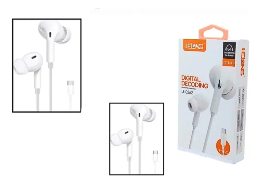 Fone De Ouvindo Com Entrada Type-C 1.2M Lelong Le-0262 - imagem 2