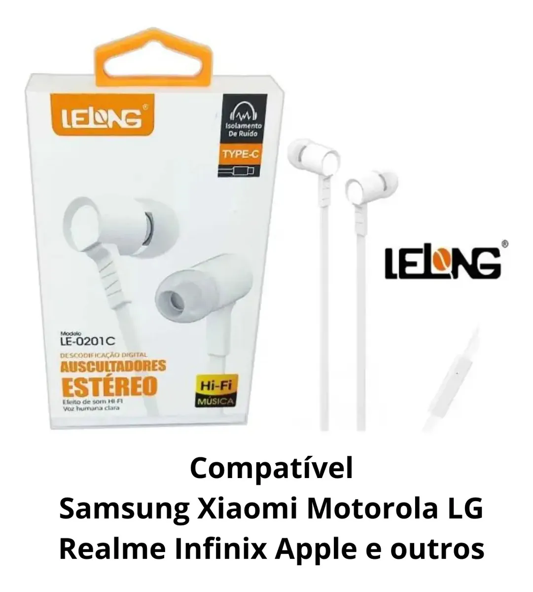 Fone De Ouvindo Com Entrada Type-C 1.2M Lelong Le-0262 - imagem 3