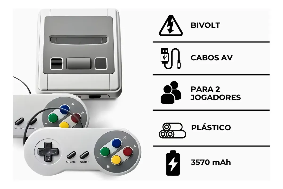 Mini Videogame Com 2 Controles 620 Jogos Alta Definição Oásis Oih-5910 - imagem 3