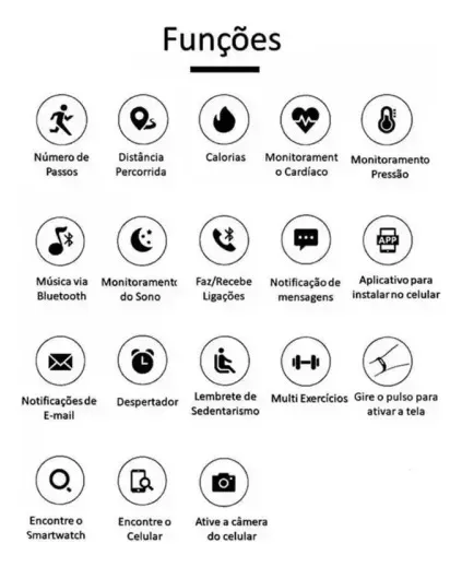 Relógio Inteligente Smartwatch Com 7 Pulseiras Revenger Rtg-W63 - imagem 2