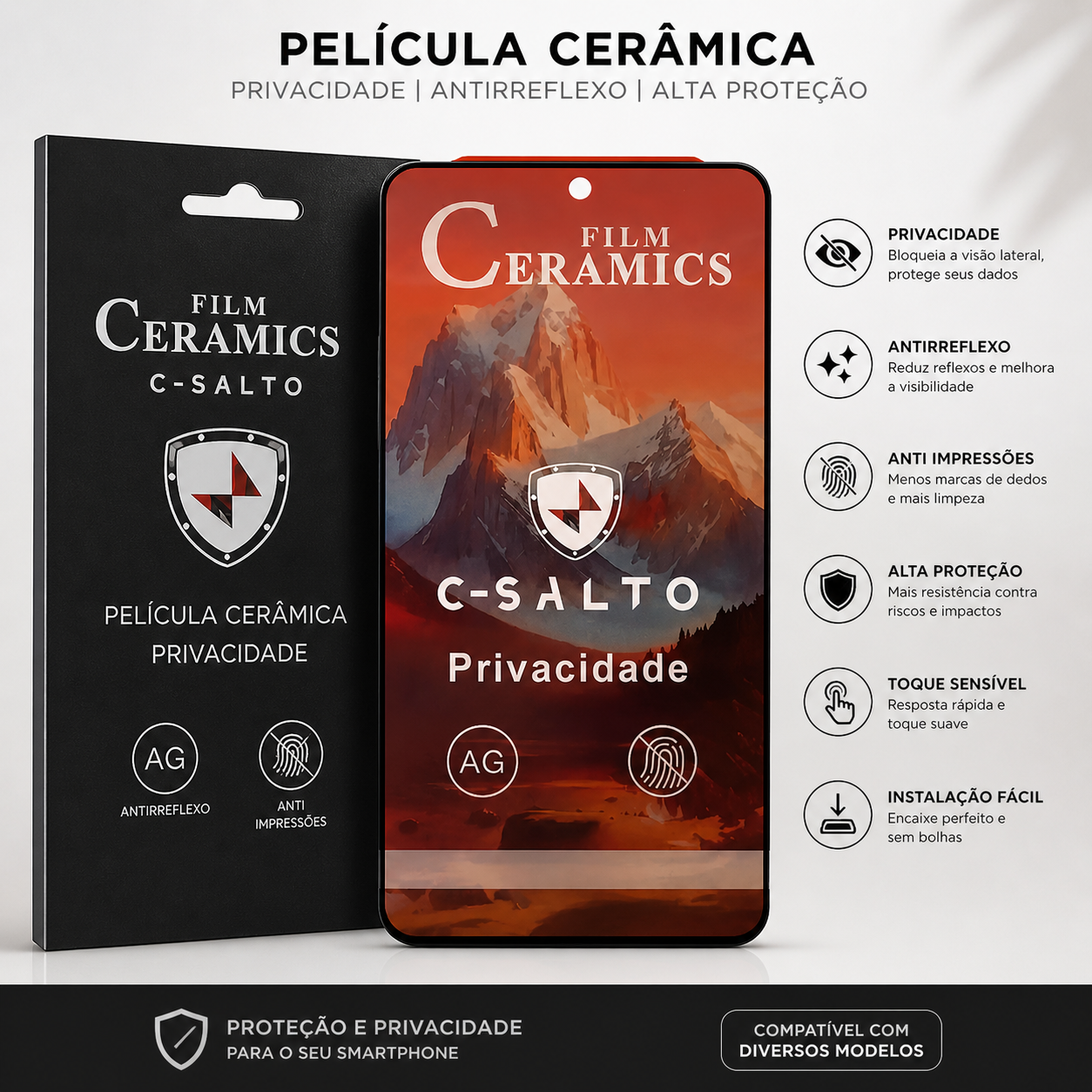 2 Peliculas De Privacidade  Compativel Com Iphone 16 Promax | 17 Promax - imagem 3