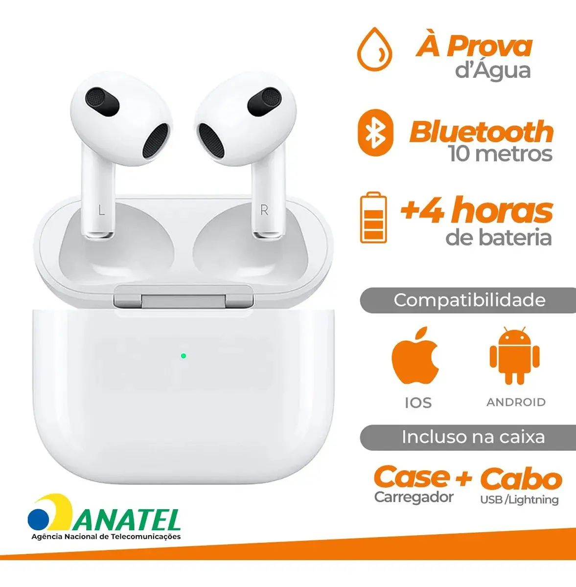 Fone De Ouvido Sem Fio Agold Onear Bluethooth V.54 - imagem 2