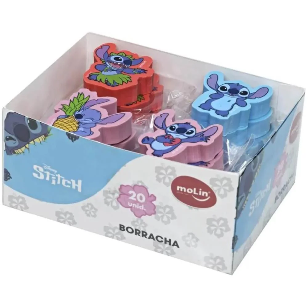 Borracha Decorada Stitch Sortidas Molin (Cx.c/20)