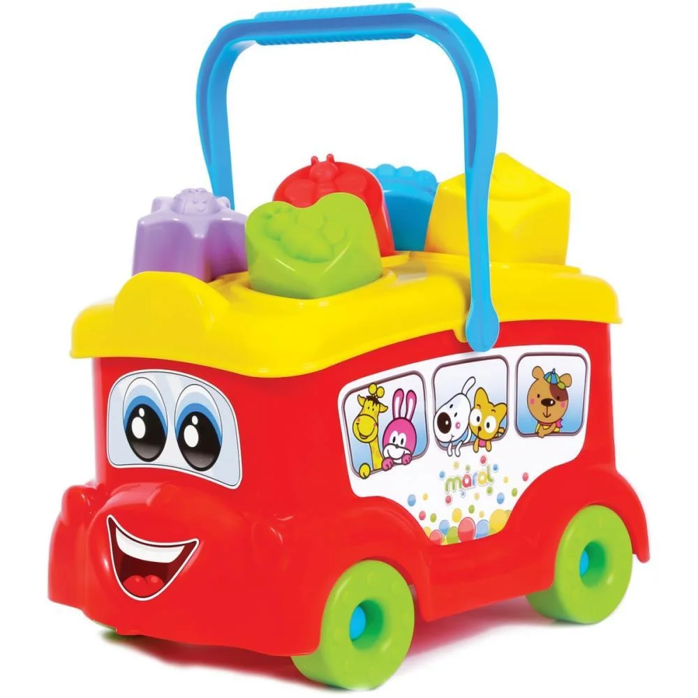 Brinquedo Educativo Baby Bus C/Cubinhos Maral (Unidade)