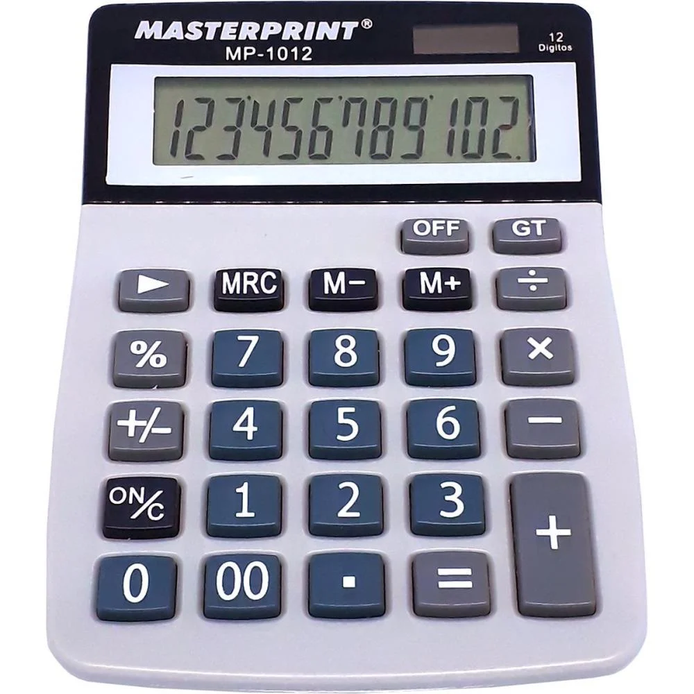Calculadora De Mesa 12 Dig.mp 1012  Br Pilha/Solar Masterprint (Unidade)