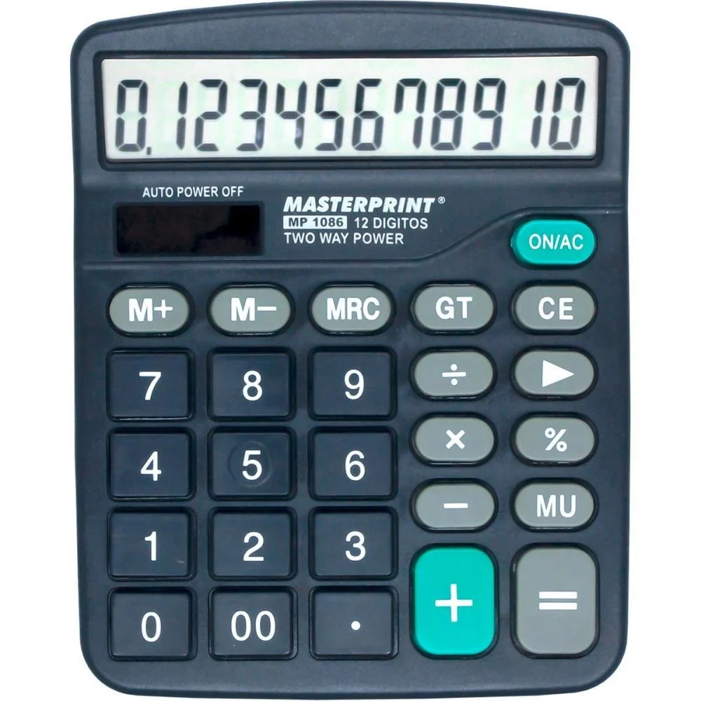 Calculadora De Mesa 12 Dig.mp 1086 Az/Cz Pl/Solar Masterprint (Unidade)