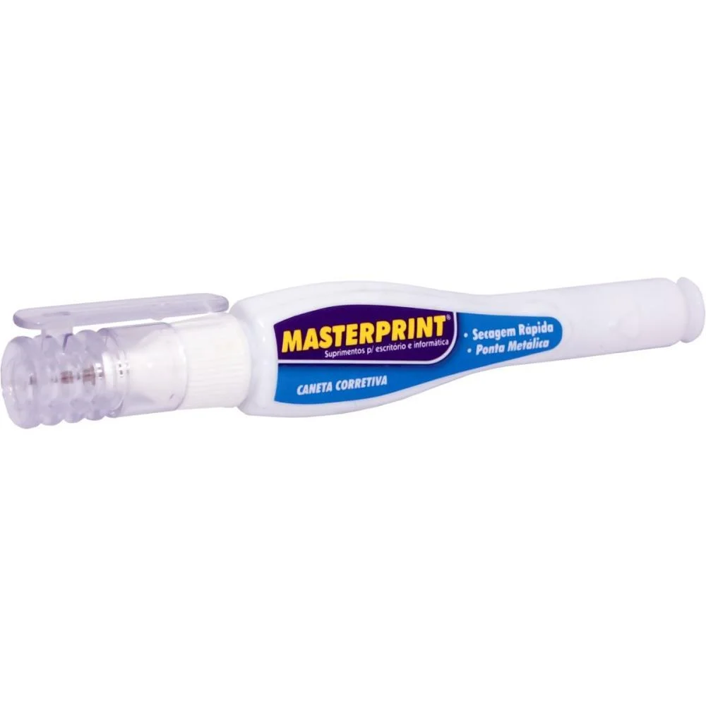 Caneta Corretiva Mp 435 7Ml Metal Branca Masterprint (Cx.c/24)