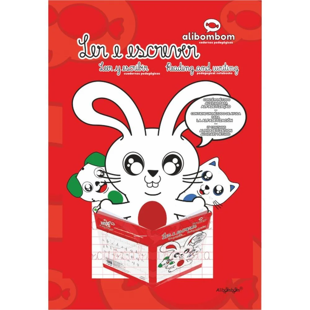 Caderno Caligrafia Alibombom Verm.pauta 123X 60F Romitec (Pct.c/05)