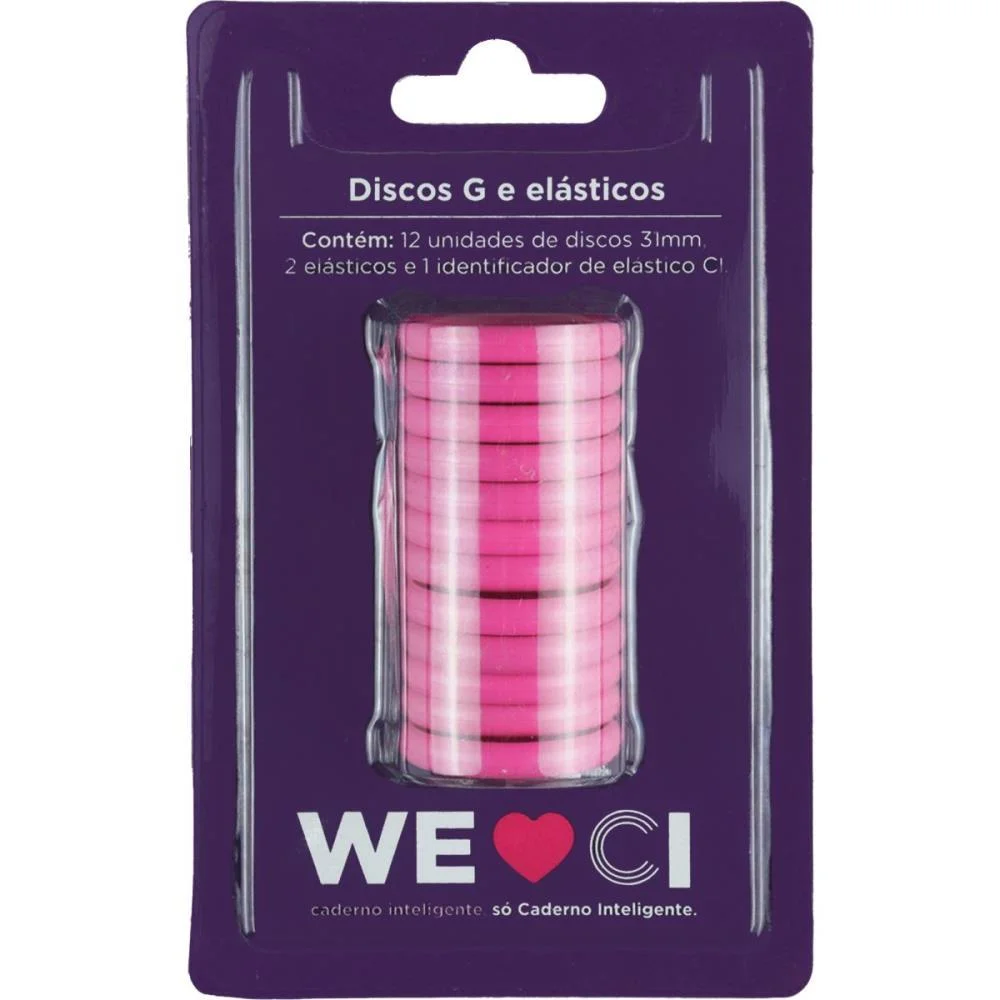Caderno Inteligente Discos Grande 31Mm 12Discos+Elast Pk Caderno Inteligente (Kit)