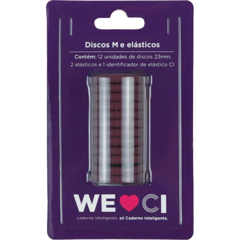 Caderno Inteligente Discos Grande 31Mm 12Discos+Elas.bord Caderno Inteligente (Kit)