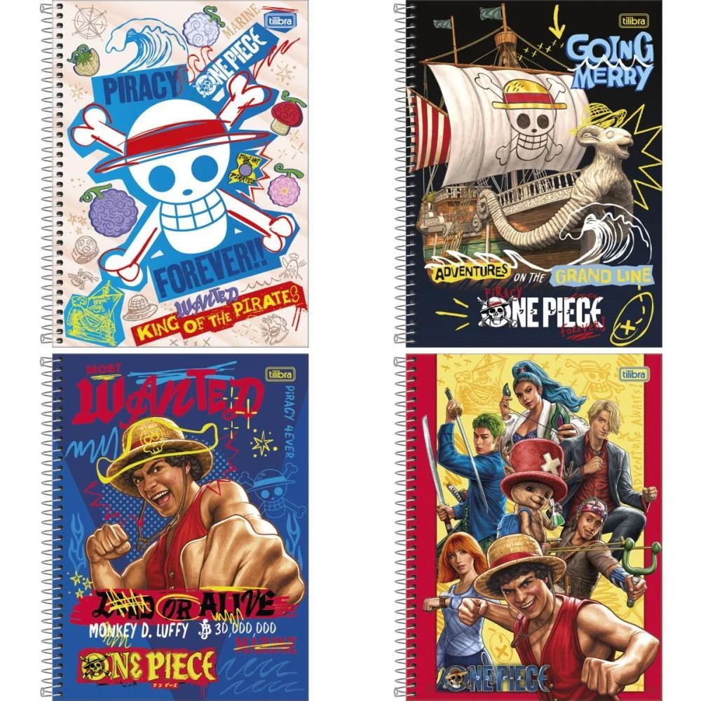 Caderno 10X1 Capa Dura One Piece Netflix 160Fls. Tilibra (Pct.c/04)