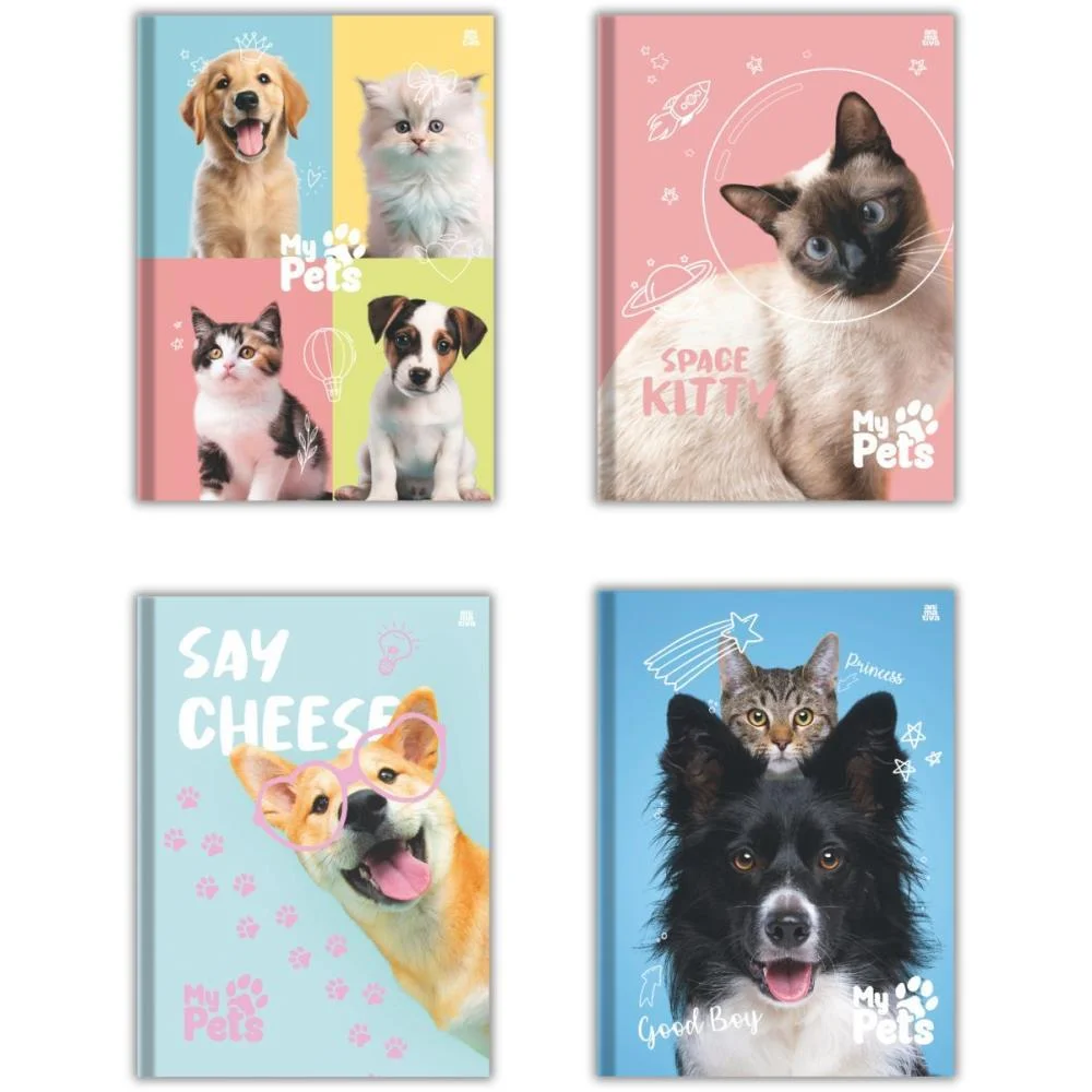 Caderno Brochurao Capa Dura My Pets 80F Animativa (Pct.c/05)