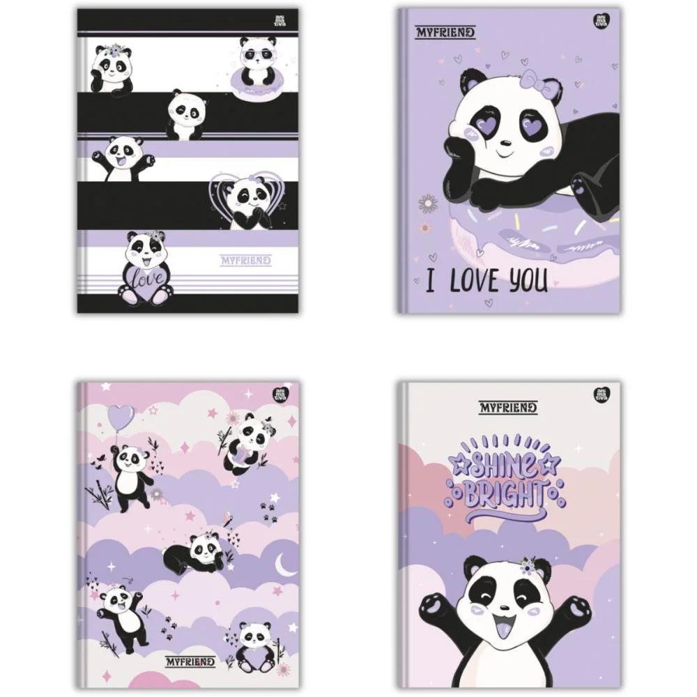 Caderno Brochurao Capa Dura My Friend 48F Animativa (Pct.c/10)