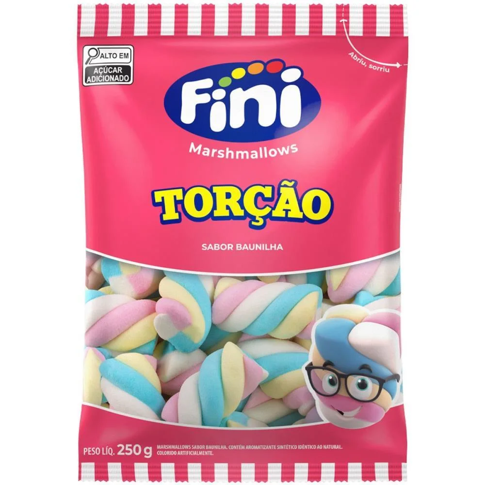 Doce Marshmallow Colorido 250G Fini (Unidade)