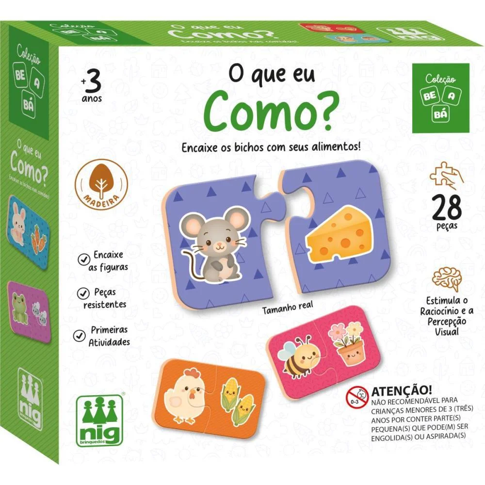 Brinquedo Educativo Be A Ba O Que Eu Como Nig Brinquedos (Unidade)