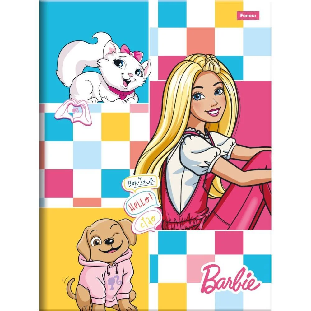 Caderno Brochurao Capa Dura Barbie 48F Foroni (Pct.c/05)