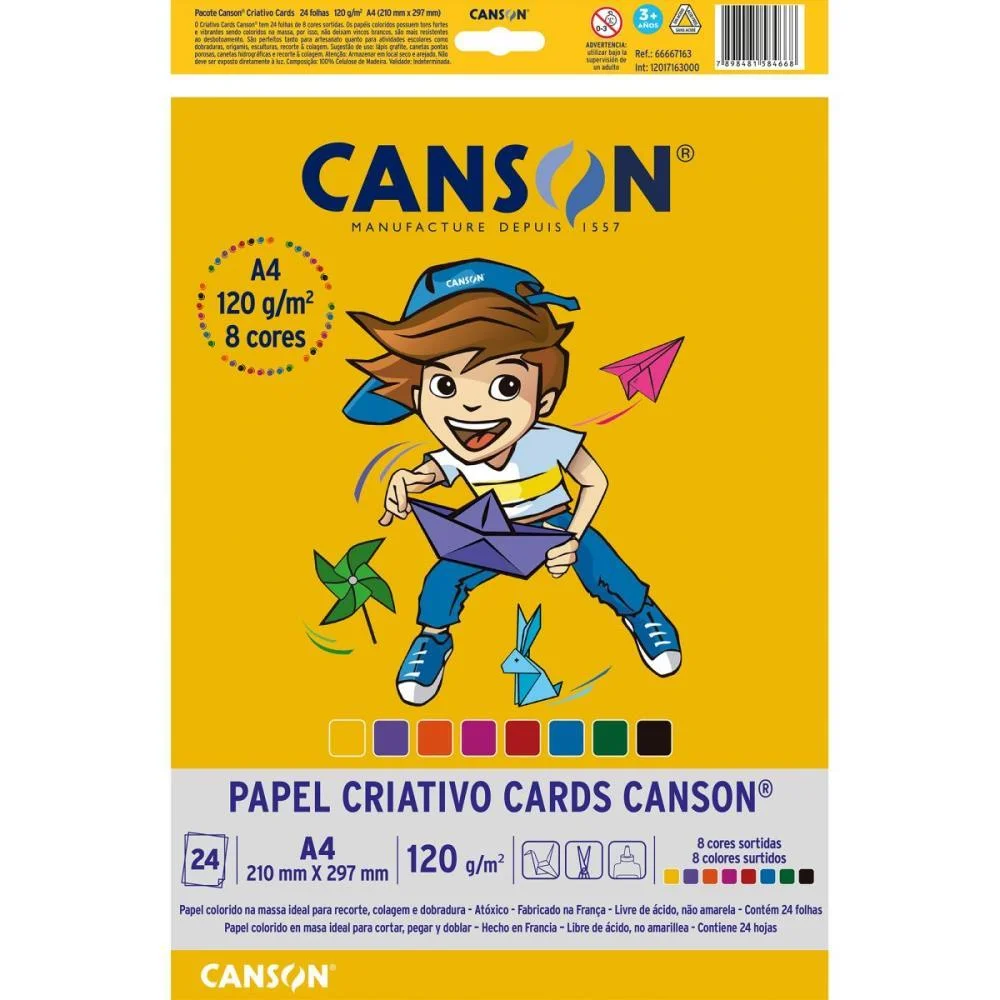 Bloco Para Educacao Artistica Criativo A4 120G 24Fls 8Cores Canson (Bloco)