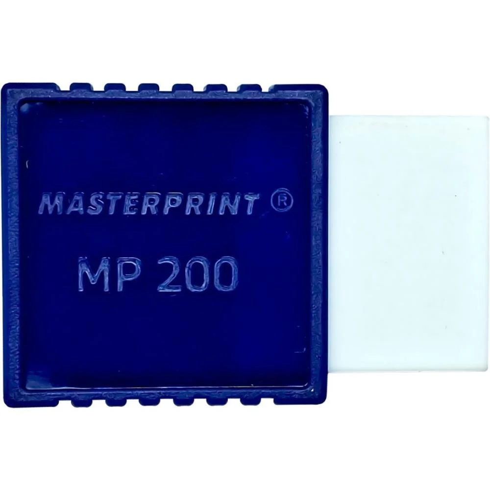 Borracha Branca Mp-200 Com Capa Azul Masterprint (Cx.c/24)