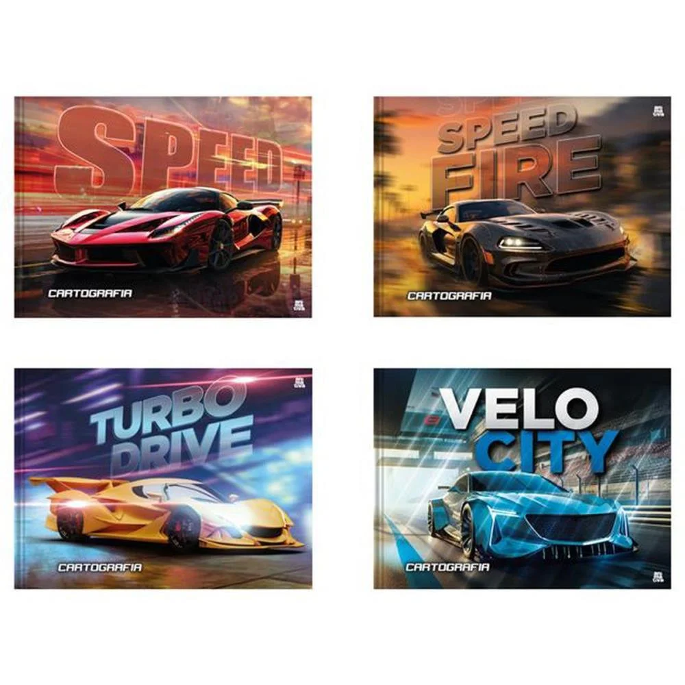 Caderno Desenho Univ Capa Dura Silver Tuning 48F Costurado Animativa (Pct.c/10)