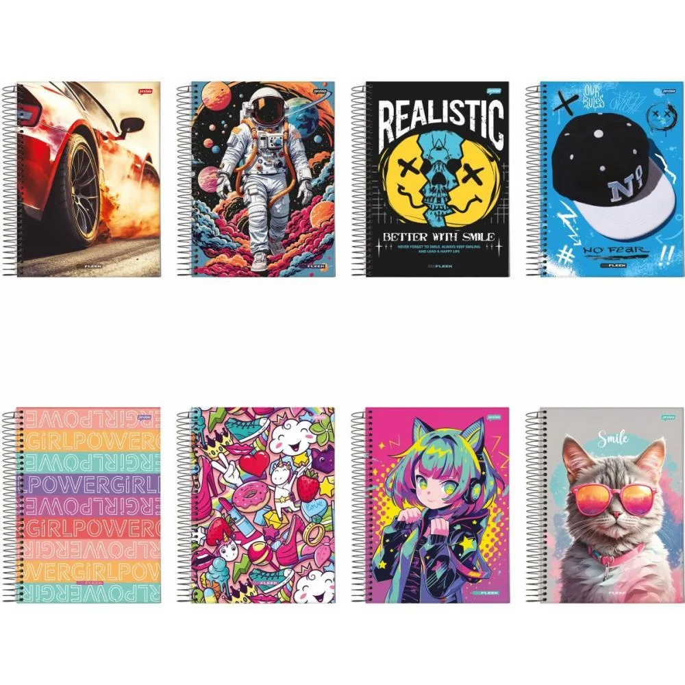 Caderno 12X1 Capa Dura On Fleek 240Fls. Jandaia (Pct.c/04)