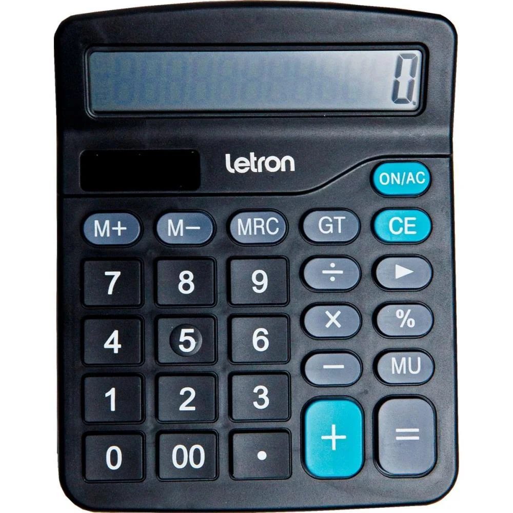 Calculadora De Mesa 12Dig. Preta Neo Solar Leonora (Unidade)