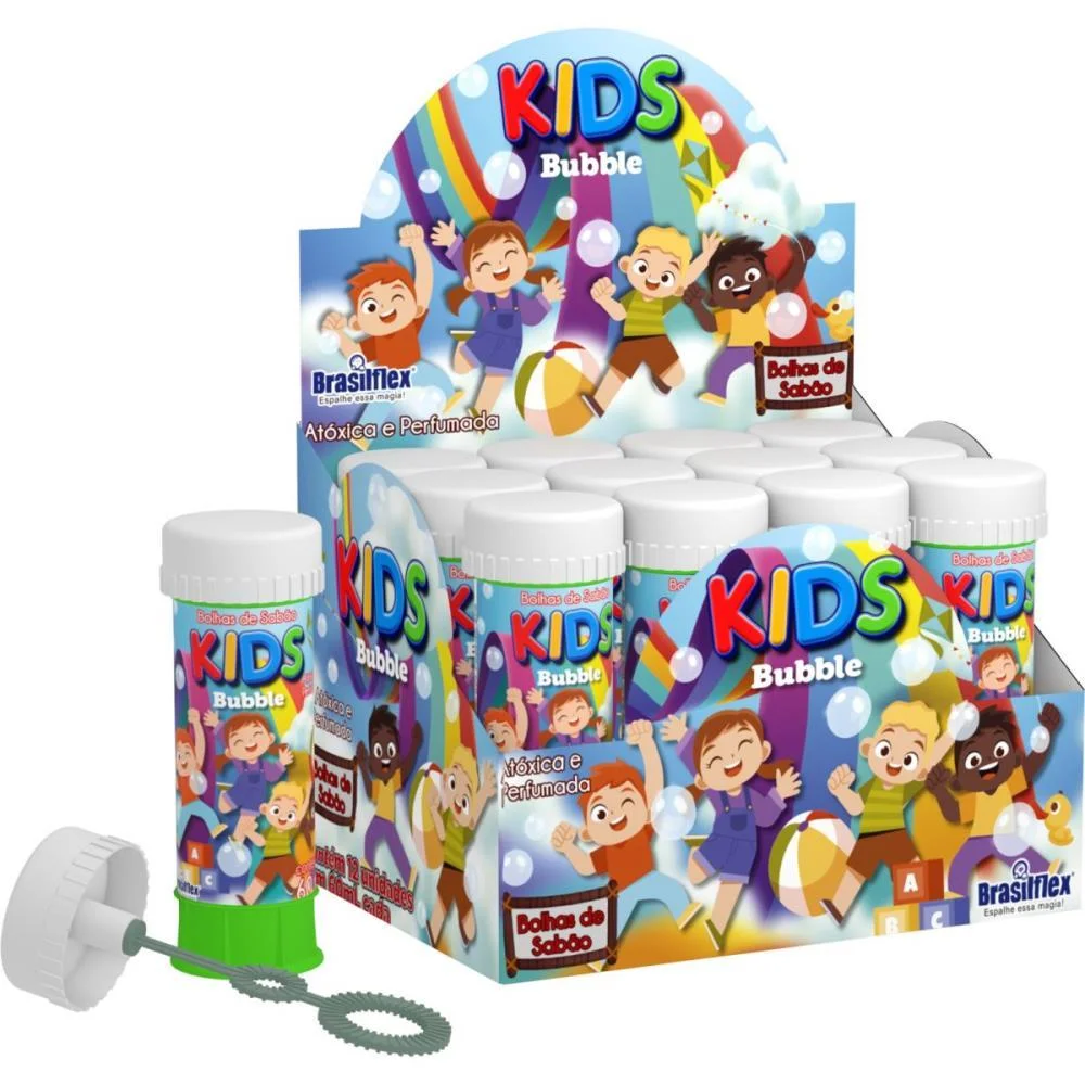 Bolha De Sabao Kids 60Ml Brasilflex (Cx.c/12)