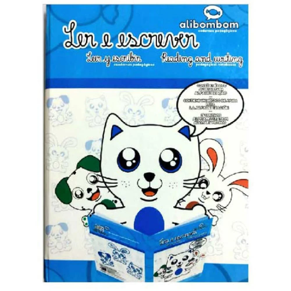 Caderno Caligrafia Capa Dura Alibombom Azul S/Pauta 72Fls Romitec (Pct.c/05)