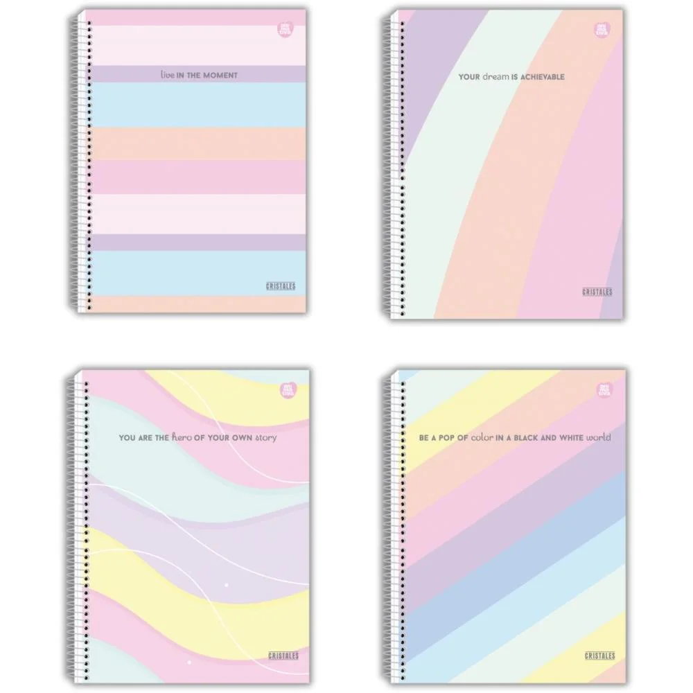 Caderno 10X1 Cp.dura Colegial Cristales 160F Animativa (Pct.c/04)