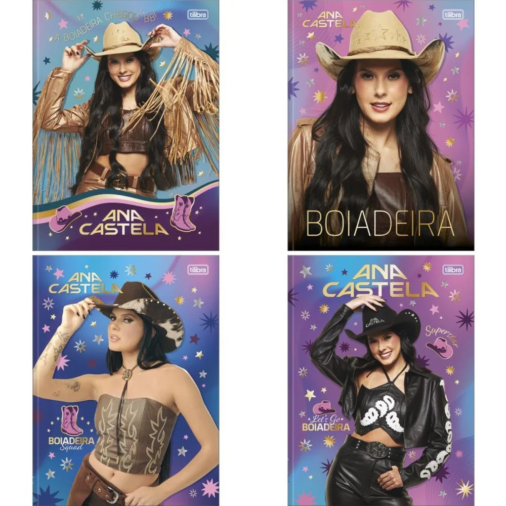 Caderno Brochurao Capa Dura Ana Castela 80Fls Tilibra (Pct.c/05)