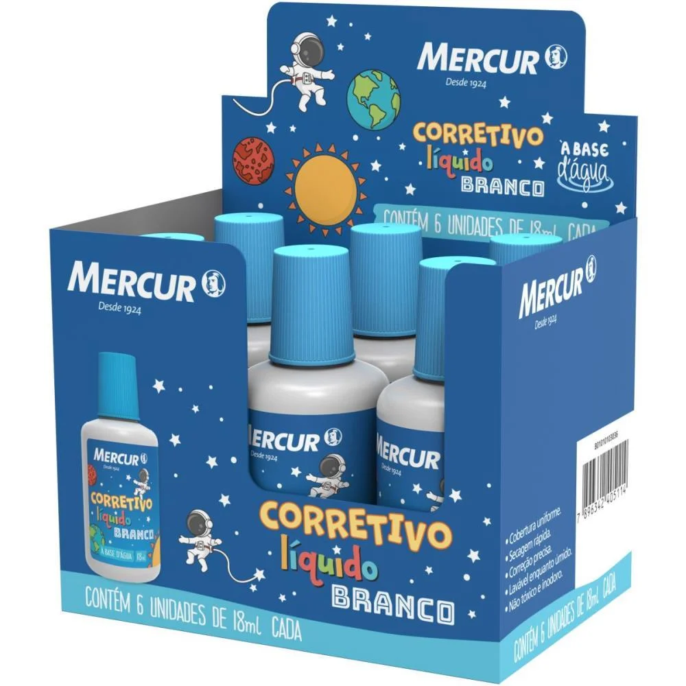 Corretivo 18Ml Branco Sistema Solar Mercur (Cx.c/06)