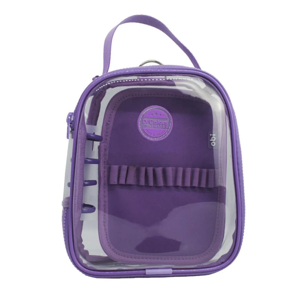 Estojo Box Versatil Cristal Lilas Obi Do Brasil (Unidade)
