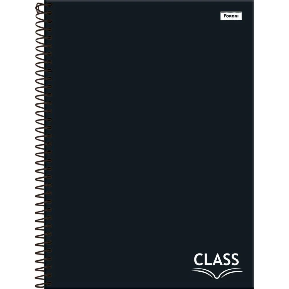 Caderno 15X1 Capa Dura Class Preto 240F Foroni (Pct.c/02)