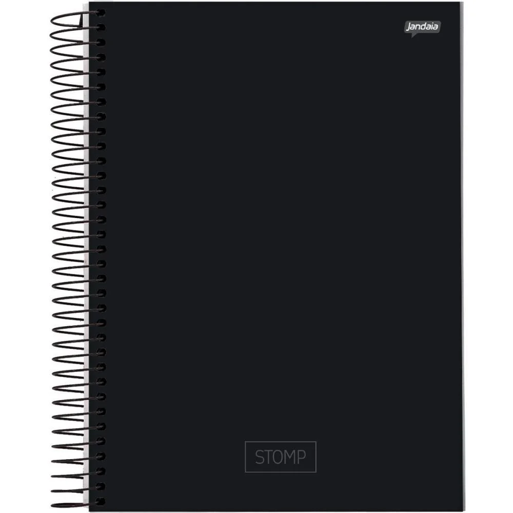 Caderno 01X1 Capa Dura Stomp Preto 96Fls. Jandaia (Pct.c/04)