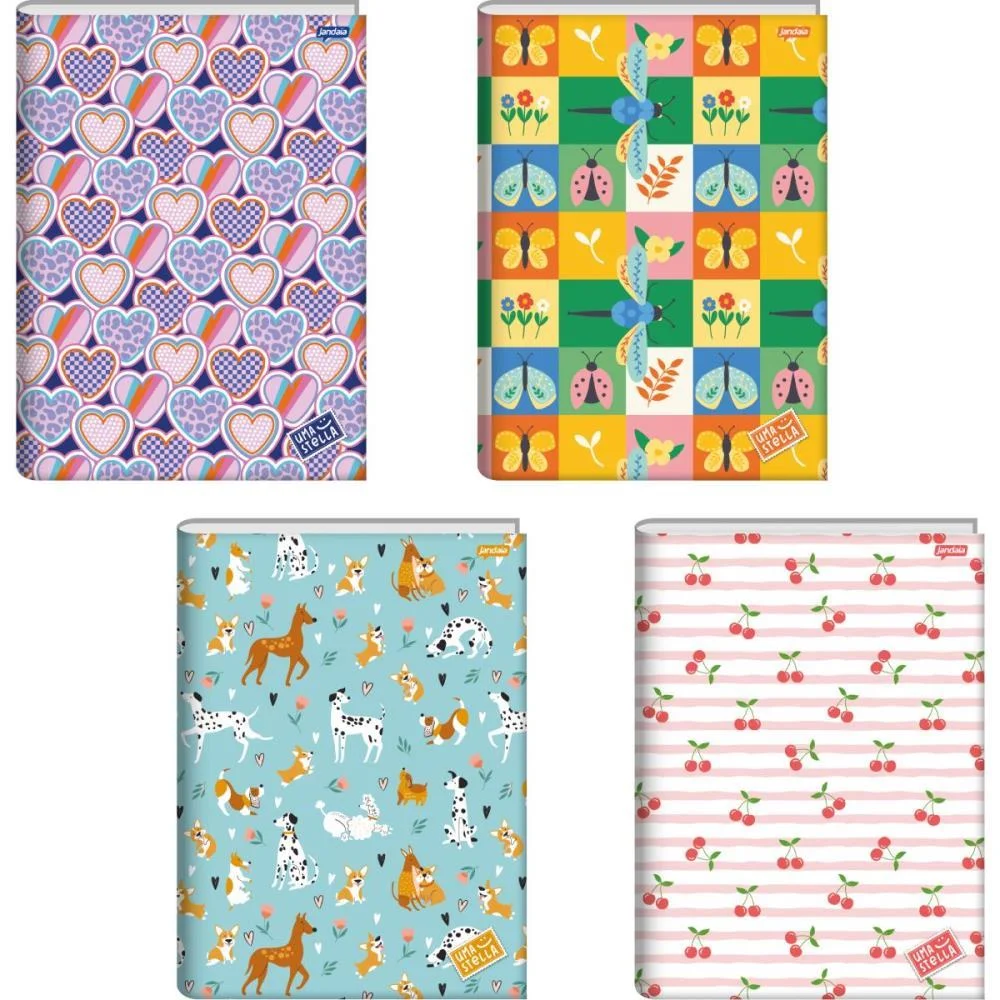 Caderno Brochurao Capa Dura Stella 60Fls. Jandaia (Pct.c/10)