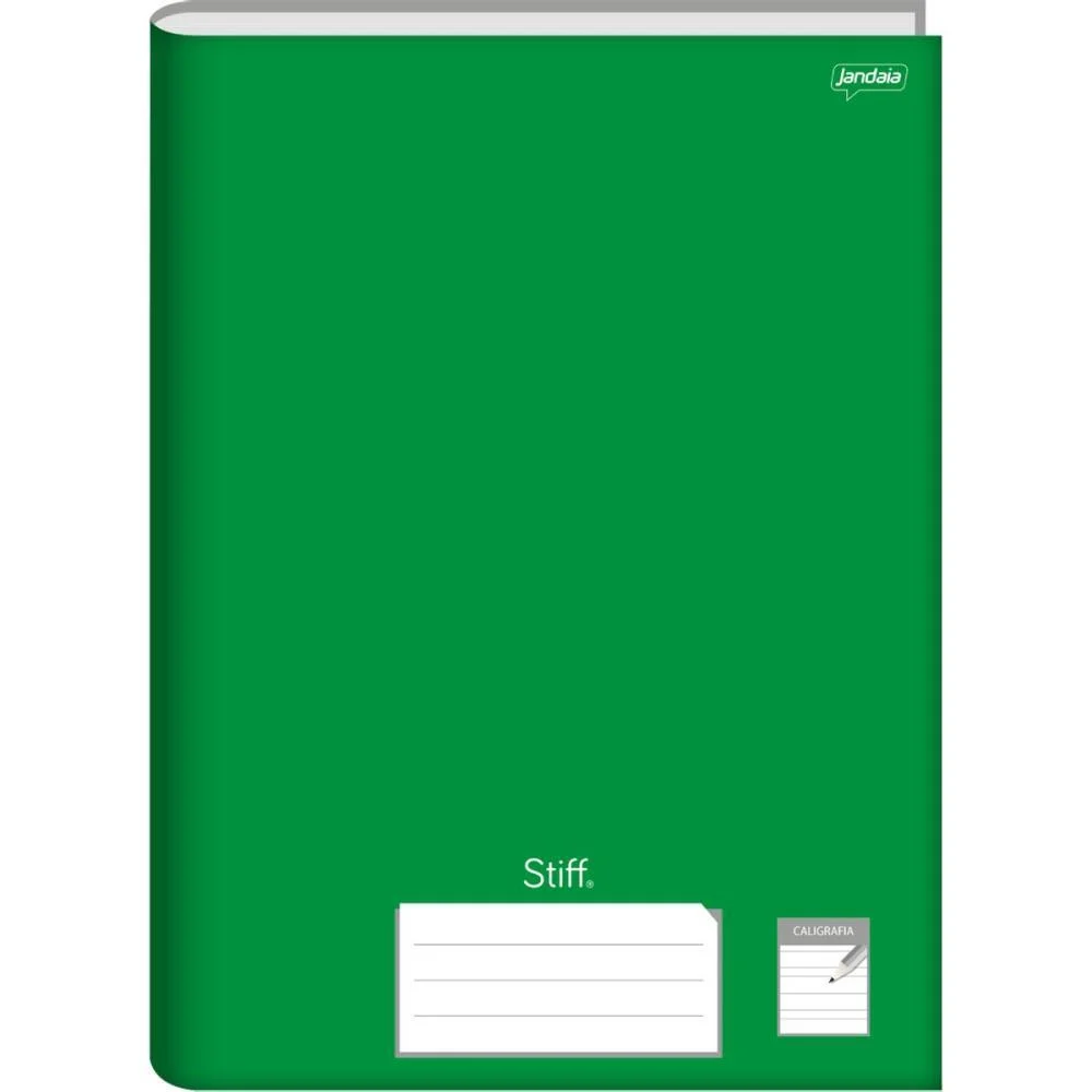 Caderno Caligrafia Capa Dura Stiff 96 Folhas Verde Jandaia (Pct.c/05)