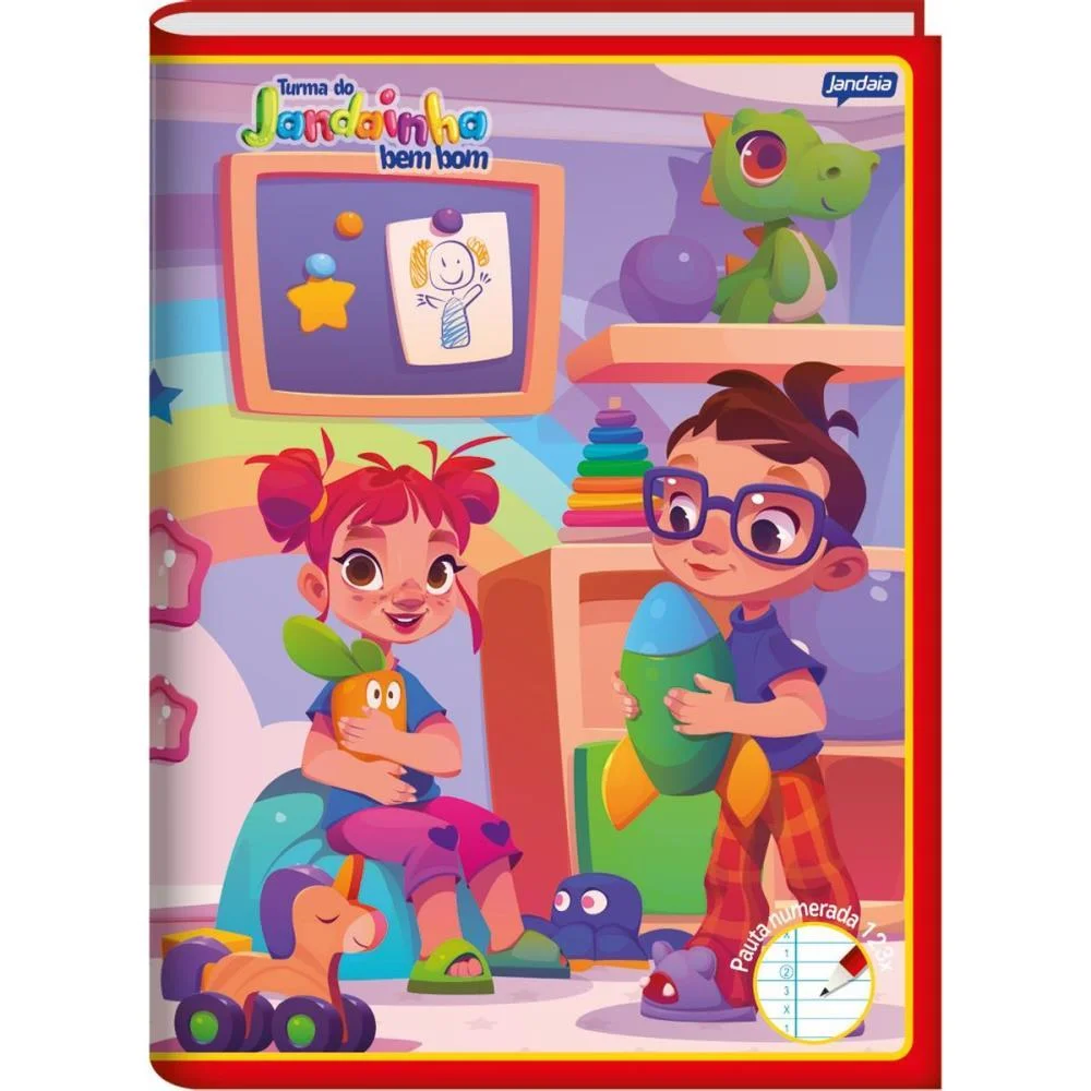 Caderno Brochurao Capa Dura Jandainha Bem Bom Vermelho 80F Jandaia (Pct.c/05)