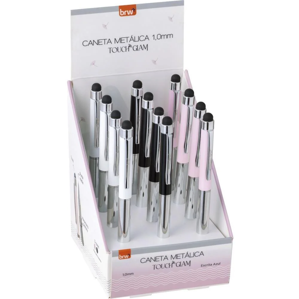 Caneta Esferografica Metalica Touch Glam 1.0Mm (S) Brw (Dp.c/12)