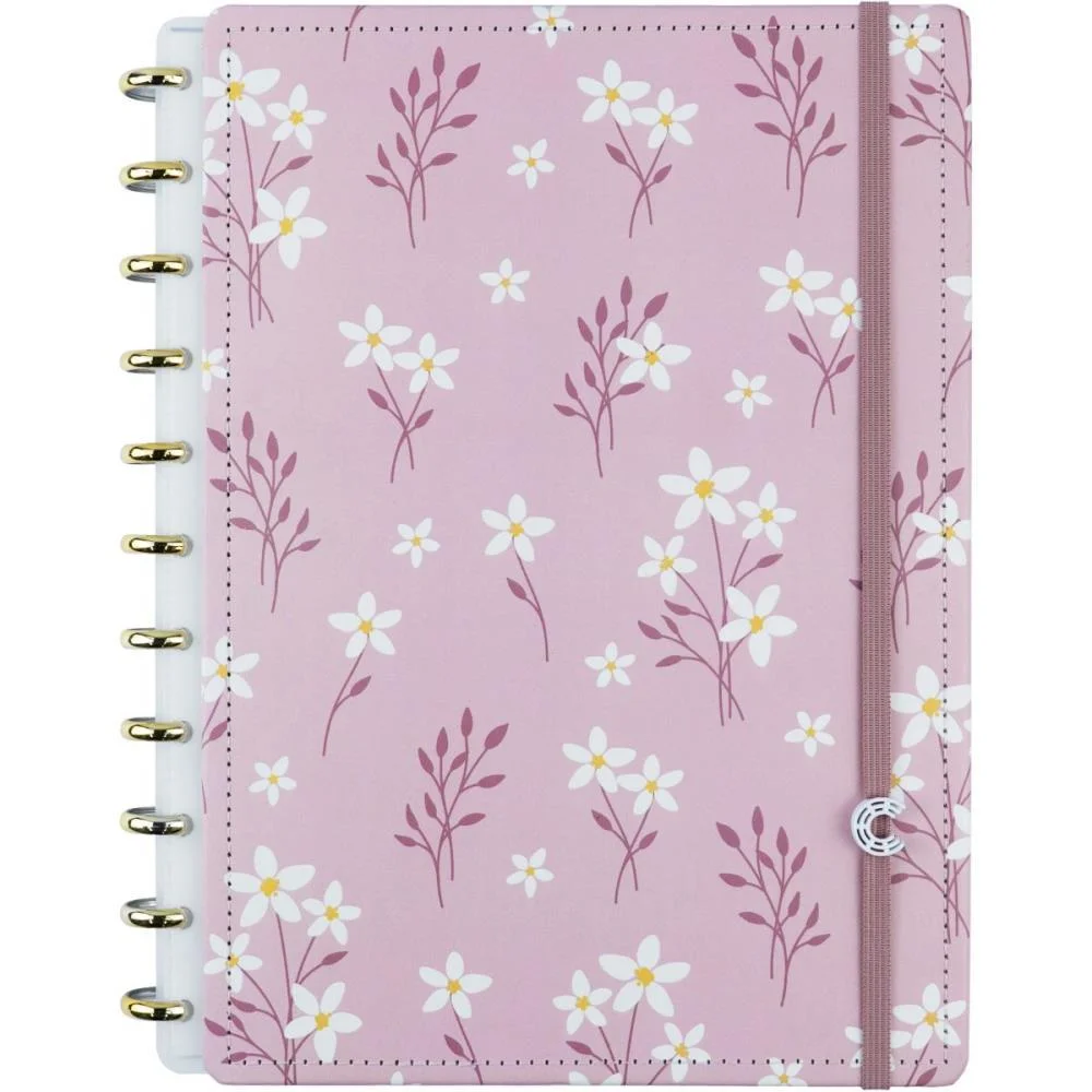Caderno Inteligente Grande Pink Blossom  By Sof 80Fls Caderno Inteligente (Unidade)