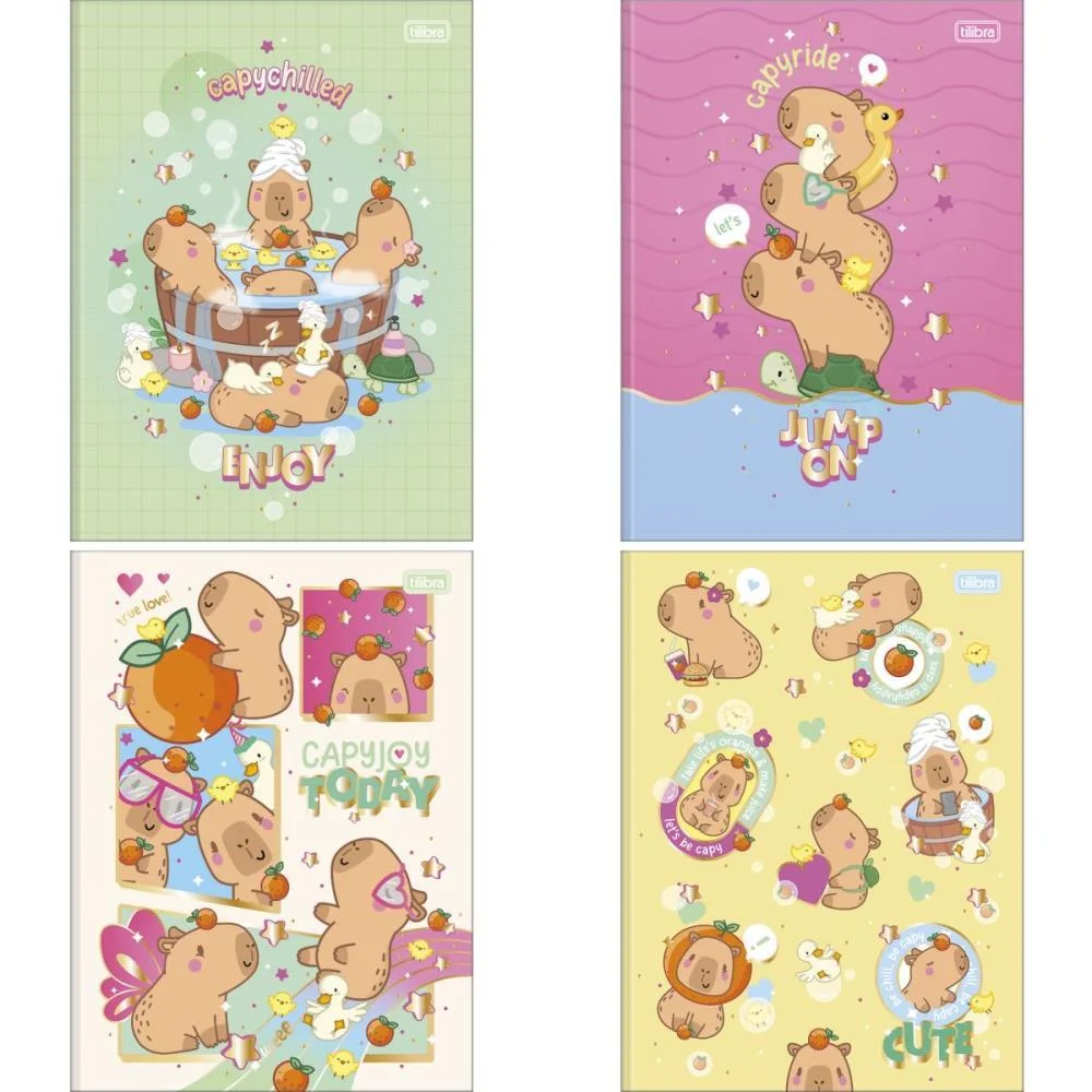 Caderno Brochurao Capa Dura Capivara Capyclub 80Fls Tilibra (Pct.c/05)