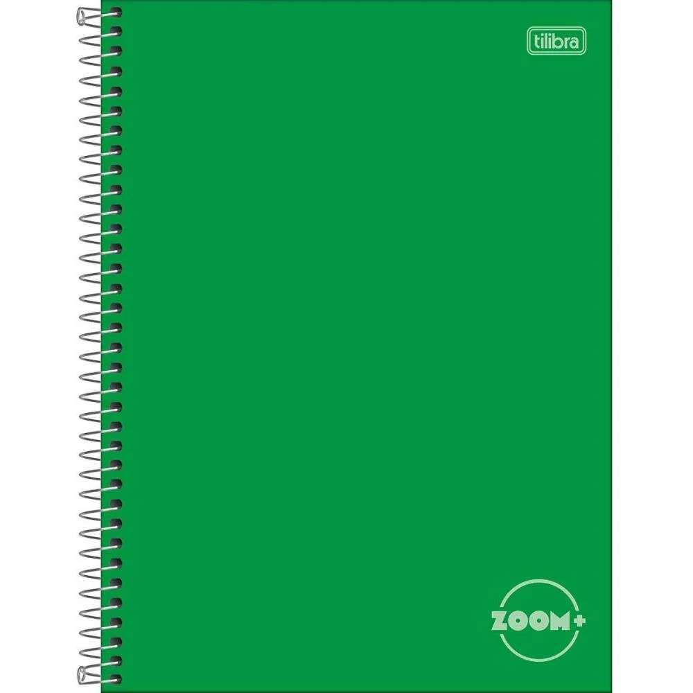 Caderno 01X1 Capa Dura Zoom+ 96 Folhas Verde Tilibra (Pct.c/04)